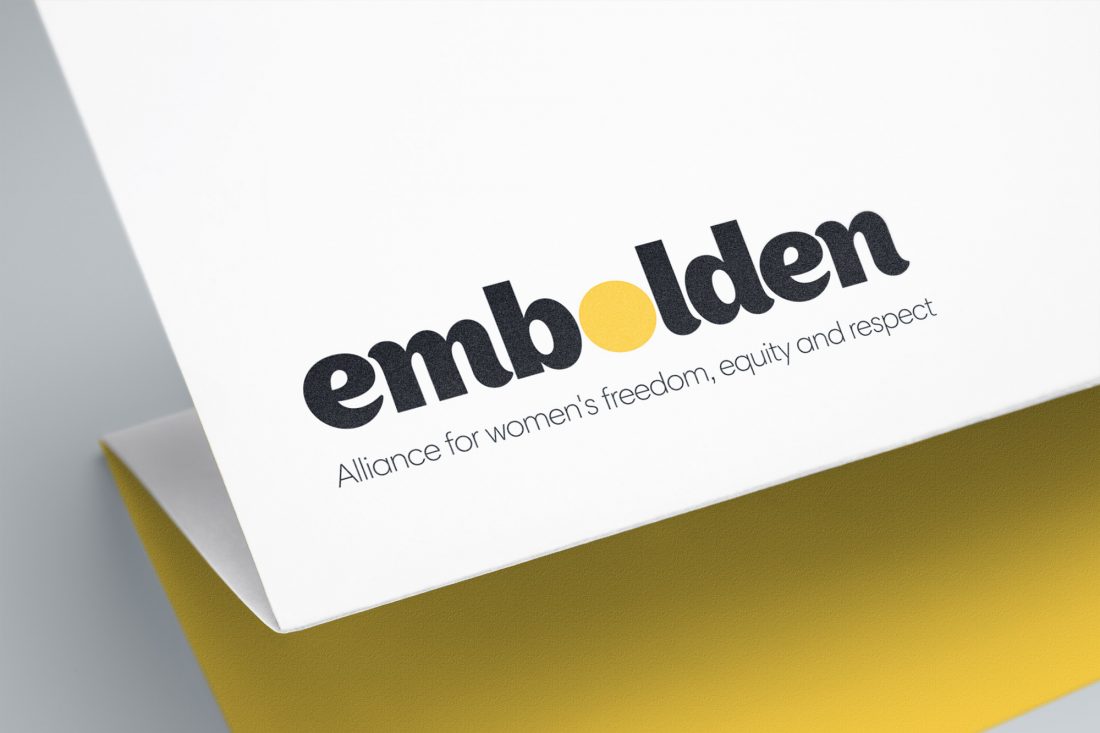 Embolden logo on paper