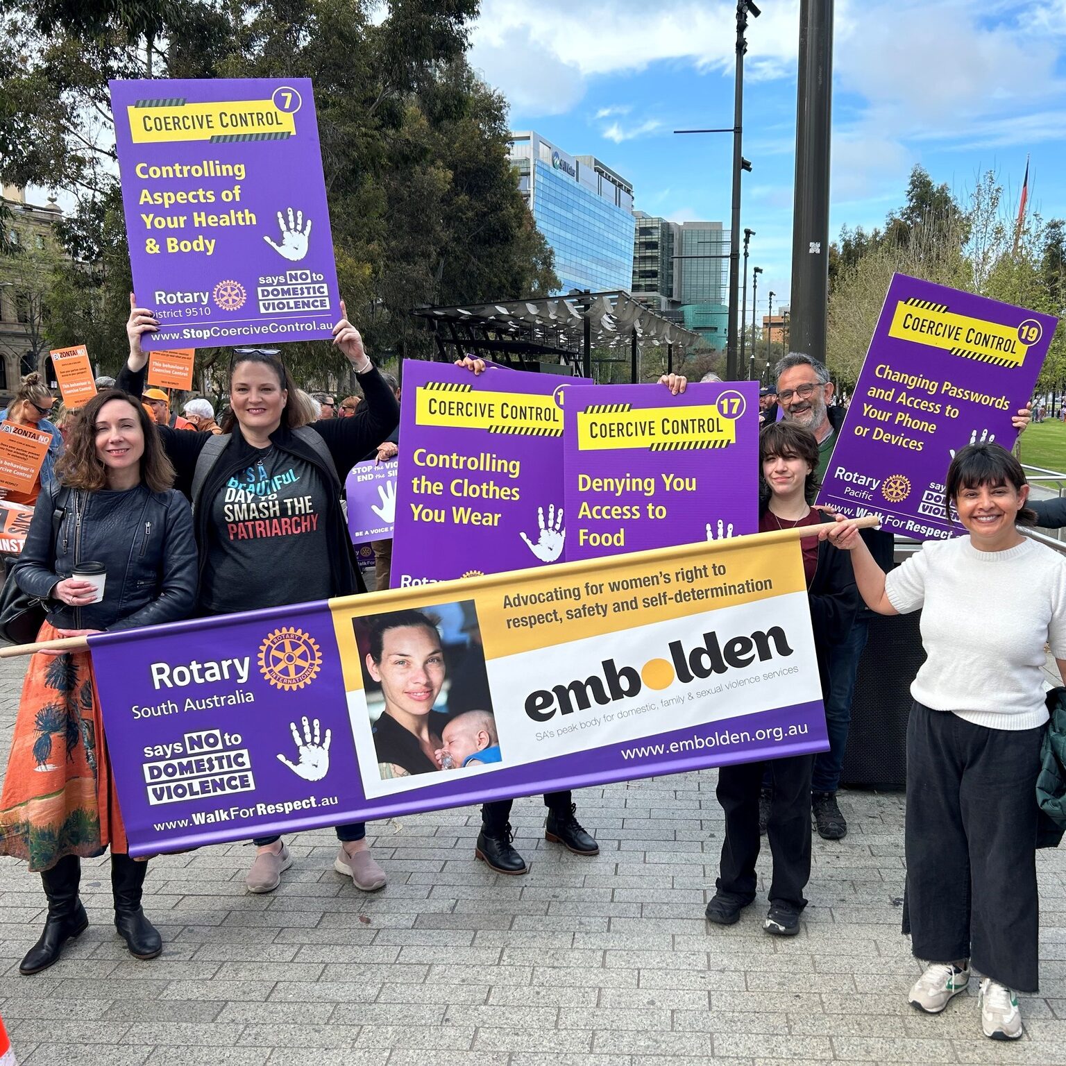 People participating in the 'Walk with respect' event
